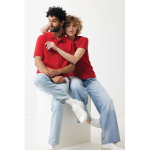 Polo piqué de algodón reciclado mujer casual fit 220 g/m2 Iqoniq color rojo