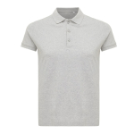 Polo piqué de algodón reciclado de mujer casual fit 220 g/m2 Iqoniq color gris claro