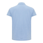 Polo piqué de algodón reciclado mujer casual fit 220 g/m2 Iqoniq color azul cian segunda vista