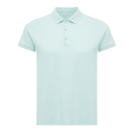 Polo piqué de algodón reciclado de mujer casual fit 220 g/m2 Iqoniq color verde menta