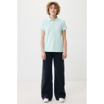 Polo piqué de algodón reciclado mujer casual fit 220 g/m2 Iqoniq color verde menta segunda vista con modelo