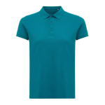 Polo piqué de algodón reciclado de mujer casual fit 220 g/m2 Iqoniq color verde pastel