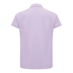 Polo piqué de algodón reciclado mujer casual fit 220 g/m2 Iqoniq color lila segunda vista