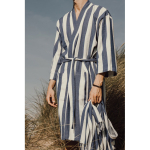 Bata de algodón reciclado estilo hammam con ajuste S/M 200 g/m2 color azul vista de ambiente 2