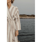 Bata de algodón reciclado estilo hammam con ajuste S/M 200 g/m2 color beige vista de ambiente 3