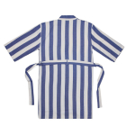 Bata de algodón reciclado estilo hammam con ajuste L/XL 200 g/m2 color azul tercera vista