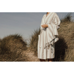 Bata de algodón reciclado estilo hammam con ajuste L/XL 200 g/m2 color beige