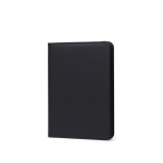 Portafolio eco con portabolígrafos y bolsillos A4 hojas a rayas color negro