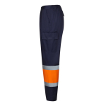 Pantalón de trabajo unisex algodón y poliéster 190 g/m2 Velilla color naranja tercera vista