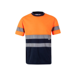 Camiseta trabajo técnica poliéster visibilidad 140 g/m2 Velilla color naranja segunda vista
