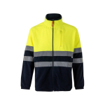 Chaqueta laboral polar en bicolor de poliéster 280 g/m2 Velilla color amarillo segunda vista