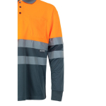 Polo de trabajo manga larga grande en poliéster 160 g/m2 Velilla color naranja sexta vista