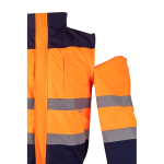 Chaqueta laboral de tallaje grande de poliéster 180 g/m2 Velilla color naranja septima vista