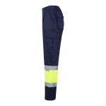 Pantalón unisex trabajo de poliéster y algodón 210 g/m2 Velilla color amarillo tercera vista