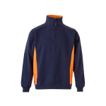 Jersey laboral de felpa de poliéster y algodón 260 g/m2 Velilla color naranja segunda vista