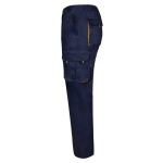 Pantalón laboral multibolsillos algodón y poliéster 200 g/m2 color amarillo tercera vista