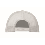 Gorra de beisbol en poliéster con refuerzo de foam 150 g/m2 color blanco tercera vista