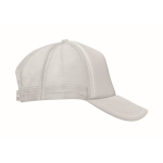 Gorra de beisbol en poliéster con refuerzo de foam 150 g/m2 color blanco cuarta vista
