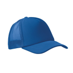 Gorra de beisbol en poliéster con refuerzo de foam 150 g/m2 color azul real