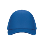 Gorra de beisbol en poliéster con refuerzo de foam 150 g/m2 color azul real