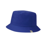 Clásico gorro estilo bob de RPET con protección solar UPF50+ color azul primera vista