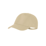 Gorra de poliéster RPET ajustable con hebilla metálica UV50 color natural primera vista