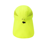 Gorra fluorescente ajustable y transpirable con solapa trasera tercera vista