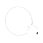 Frisbee de RPET de fácil plegado con funda individual a juego color blanco primera vista