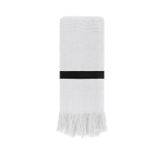 Toalla de algodón con flecos a juego en los extremos 290 g/m2 color blanco primera vista