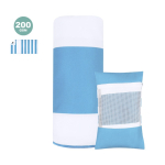 Toalla de playa con funda y bolsillo impermeable en esquina 200 g/m2