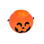 Cesta de halloween con diseño de calabaza y asa de agarre cuarta vista