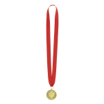 Medalla ganadora de acabado dorado con relieve en el borde
