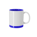 Taza de cerámica con detalles a color para sublimación 350ml color azul primera vista
