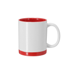 Taza de cerámica con detalles a color para sublimación 350ml color rojo primera vista