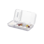 Pastillero con 4 compartimientos y cuchilla para partir pastillas segunda vista