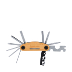 Multiherramienta de acero inox y bambú con 15 funciones vista principal