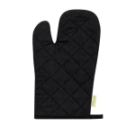 Manopla de algodón orgánico recubierto de goma en parte superior color negro primera vista