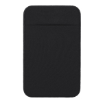 Tarjetero adhesivo para móvil en material elástico personalizable color negro primera vista