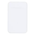 Tarjetero adhesivo para móvil en material elástico personalizable color blanco primera vista