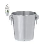 Cubitera de acero inoxidable reciclado con dos argollas 4L