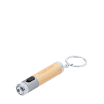 Llavero linterna hecha de bambú con detalle a color en la punta vista principal