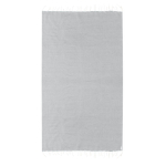 Fino pareo de algodón reciclado y RPET con flecos blancos 180 g/m2 color gris primera vista