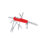 Navaja roja multiusos de acero inoxidable con 10 funciones segunda vista