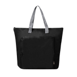 Bolsa nevera plegable de RPET con cremallera y asas medianas 4kg color negro primera vista