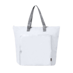 Bolsa nevera plegable de RPET con cremallera y asas medianas 4kg color blanco primera vista