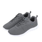 Zapatilla de uso diario con cordones a juego y suela blanca color gris segunda vista