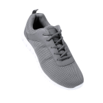 Zapatilla de uso diario con cordones a juego y suela blanca color gris tecera vista