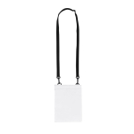 Bandolera de PU con un único compartimiento y cierre de velcro color blanco primera vista