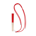 Abanico de poliéster y bambú con cordón a juego para transporte tercera vista