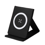 Cargador inalámbrico magnético y soporte plegable para móvil color negro primera vista
